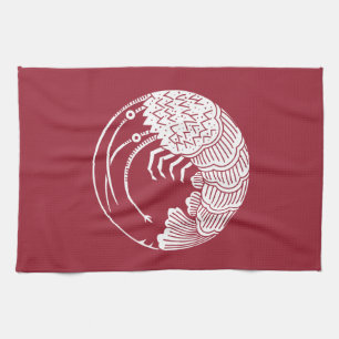 Spiny lobster circle tea towel