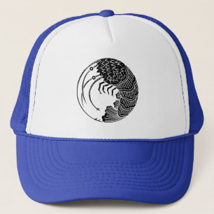 Spiny lobster circle trucker hat