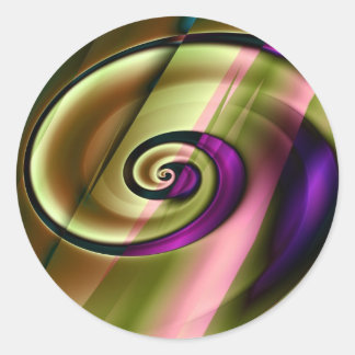 Spiral 3 classic round sticker