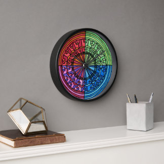 Spiral 3D Optical Illusion Black Framed Clock