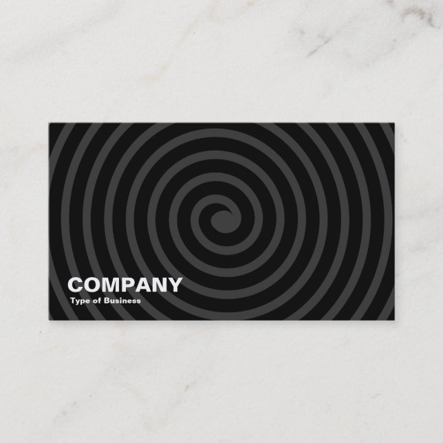 Spiral - Black and Dk Grey Business Card (Front)