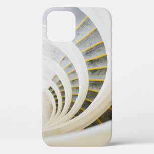 Spiral black and white stairs iPhone 12 case