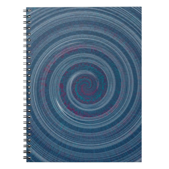 spiral blue - hypnotic notebook (Front)