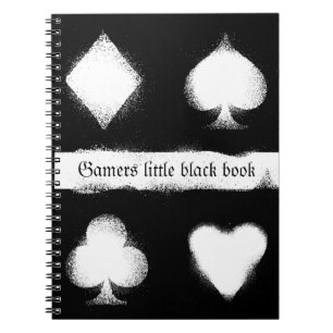 Spiral Book with Grunge Style Card Suit