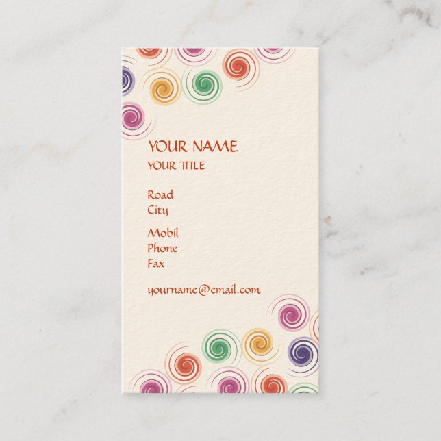 Spiral Business Card (Front)