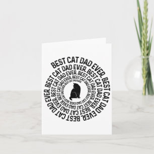Spiral Cat Daddy - Best Cat Dad Daddy Ever Spiral  Card