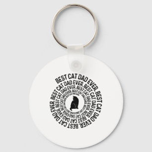 Spiral Cat Daddy - Best Cat Dad Daddy Ever Spiral Key Ring