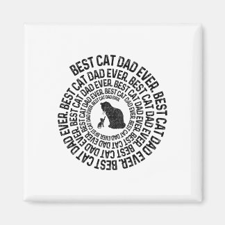 Spiral Cat Daddy - Best Cat Dad Daddy Ever Spiral  Magnet
