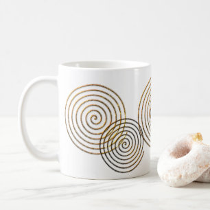 Spiral Celtic symbol gold metallic Coffee Mug