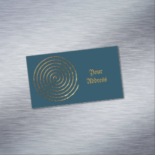 Spiral Celtic symbol gold metallic Magnetic Business Card