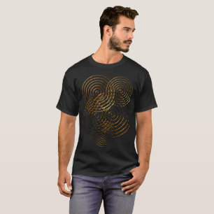 Spiral Celtic symbol gold metallic T-Shirt