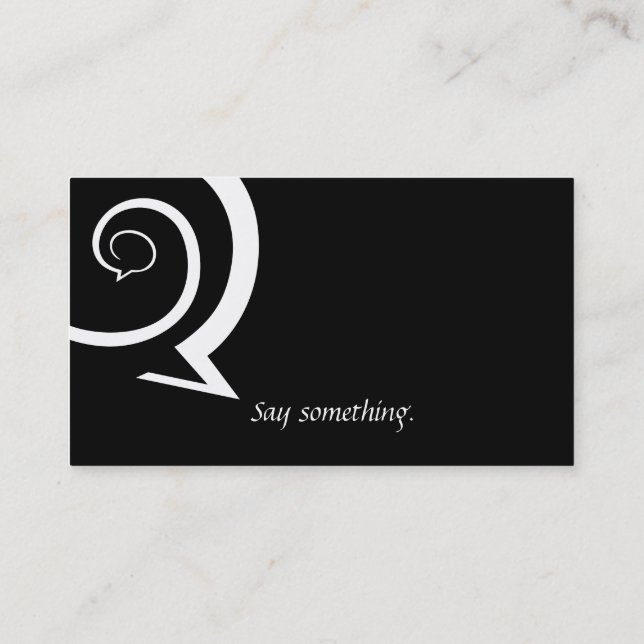 Spiral Chat Business Card (Back)