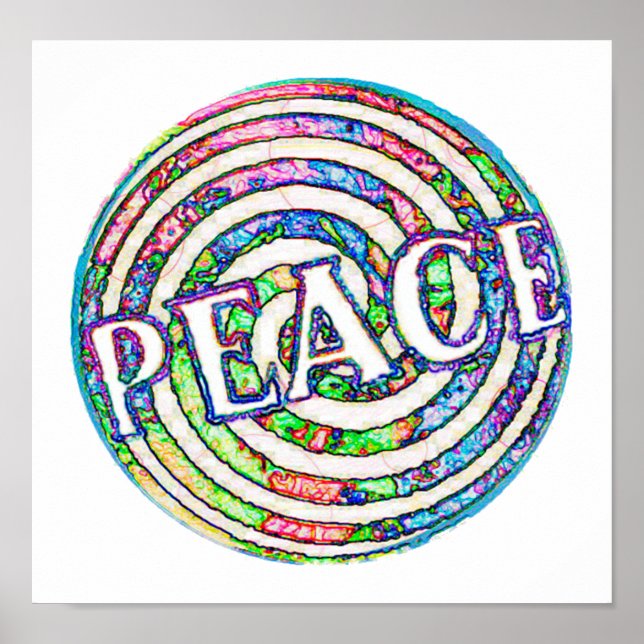 Spiral Circle Peace Poster (Front)