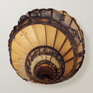 Spiral circle stairs staircase old buildingstairs, round cushion