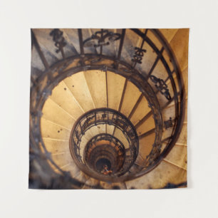 Spiral circle stairs staircase old buildingstairs, tapestry