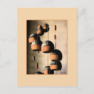 Spiral Clay Wind Chime Still Life Congratulations Postcard