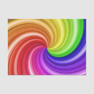 Spiral Colourful Tie Dye Rainbow Swirl Art Pattern Tissue Paper