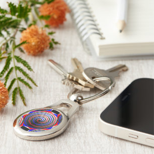 Spiral Cone by Kenneth Yoncich Key Ring