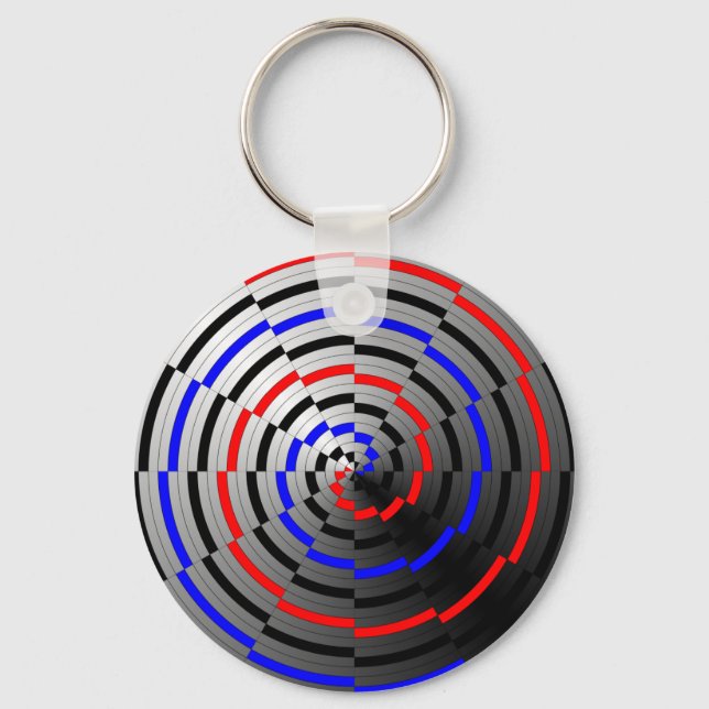 Spiral Cone by Kenneth Yoncich Key Ring (Front)