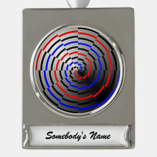 Spiral Cone by Kenneth Yoncich Silver Plated Banner Ornament