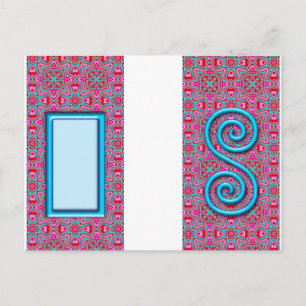 Spiral Design Luggage Tag Postcard