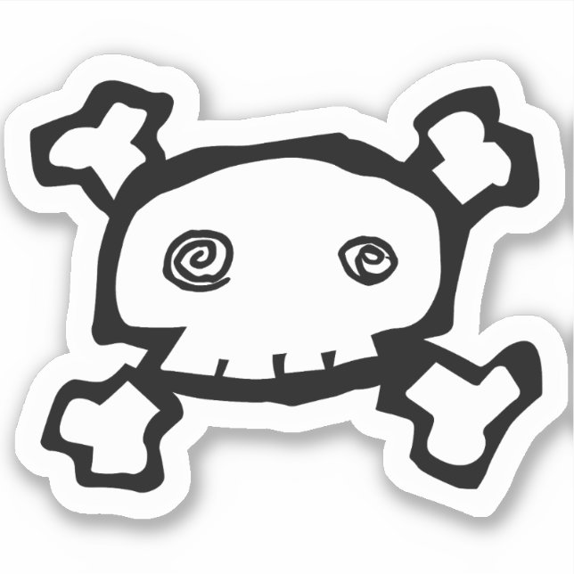 Spiral-Eyed Skull & Crossbones (Front)