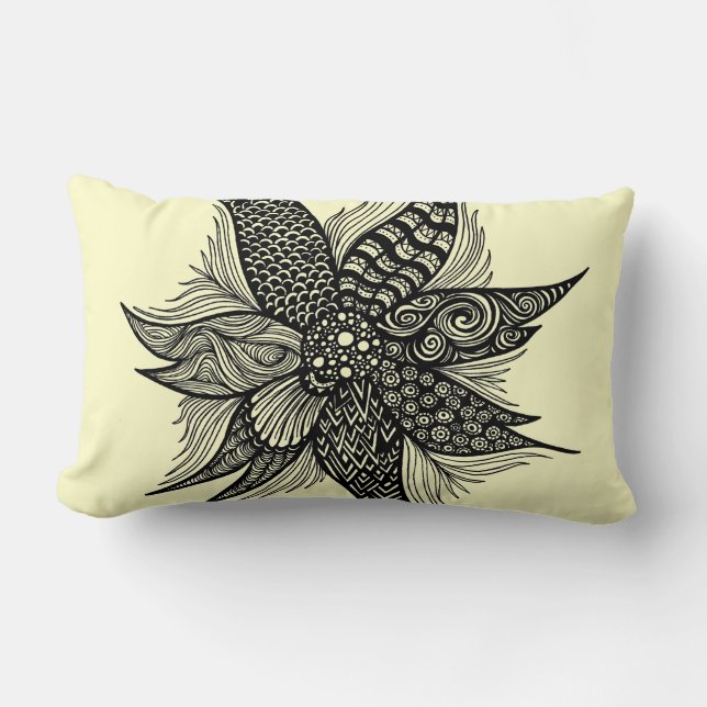 Spiral Flower Lumbar Cushion (Front)