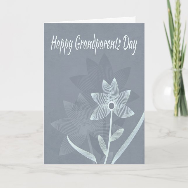 Spiral Flower w/ Reflections for Grandparents Day Card (Front)