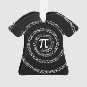 Spiral for Pi Digits on Black Ornament