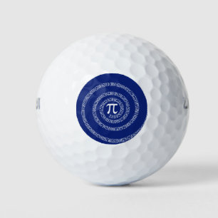 Spiral for Pi Numbers on Navy Blue Decor Golf Balls