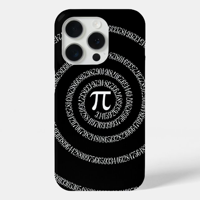 Spiral for Pi on Solid Black Case-Mate iPhone Case (Back)