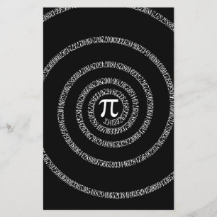 Spiral for Pi on Solid Black Flyer