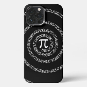 Spiral for Pi on Solid Black iPhone 13 Pro Max Case