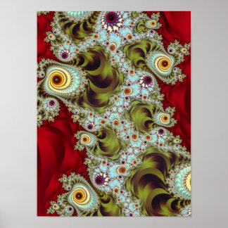 Spiral Fractal Abstract Swirls Poster