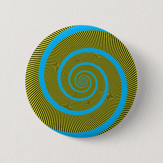 Spiral fractal art 6 cm round badge (Front)
