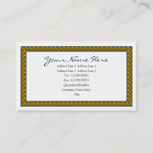 Spiral Framed - Amber Business Card