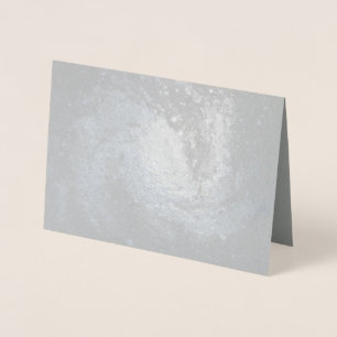 Spiral Galaxy Christmas Card - Silver Foil