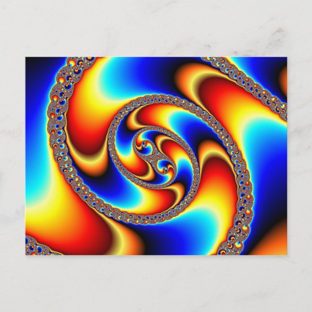 Spiral Galaxy - Fractal Art Postcard (Front)
