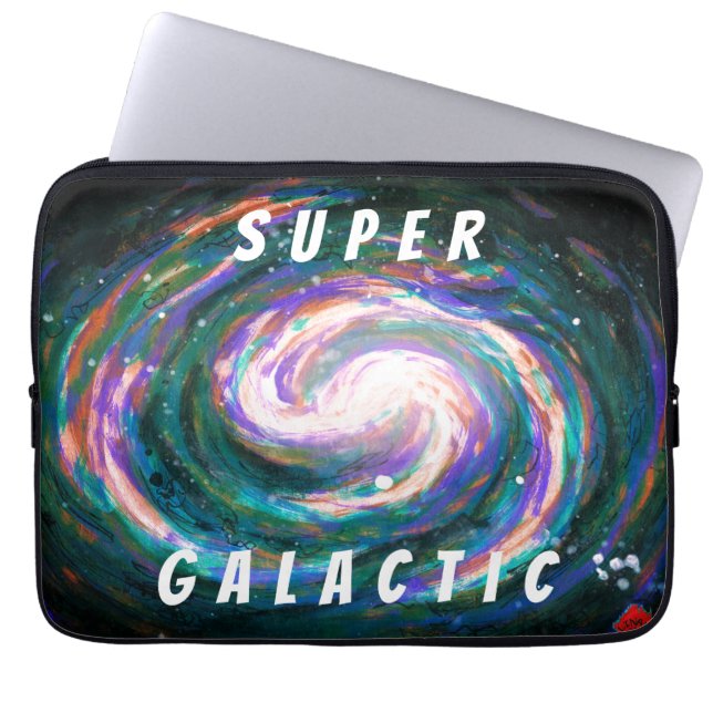 Spiral Galaxy in Space Super Galactic Laptop Sleeve (Front)