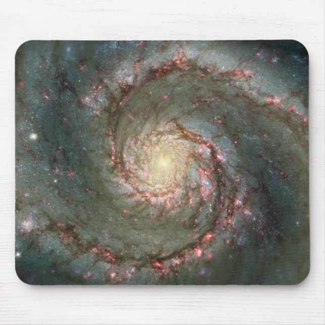 Spiral galaxy M51 Mouse Pad (Front)