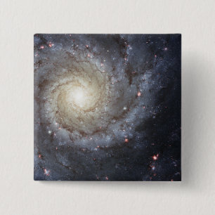 Spiral galaxy M74 15 Cm Square Badge