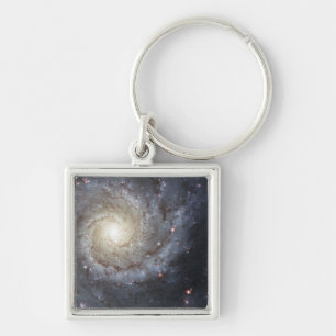 Spiral galaxy M74 Key Ring
