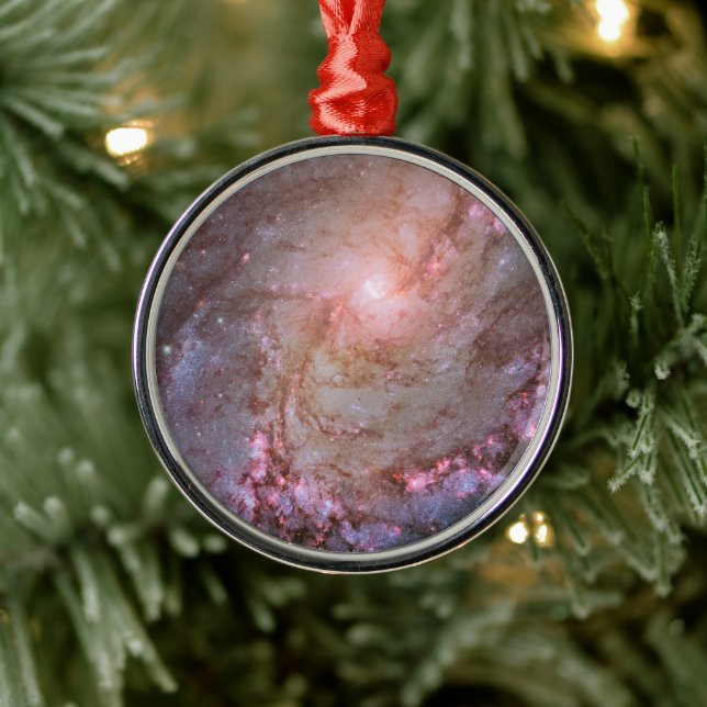 Spiral Galaxy M83, Ablaze With Star Formation. Metal Ornament (Tree)