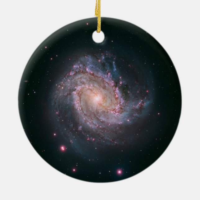 Spiral Galaxy M83 (NASA) Ceramic Ornament (Back)