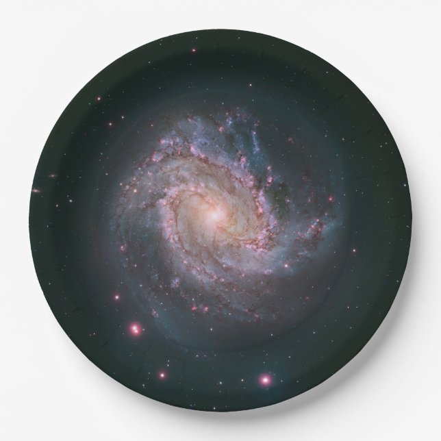 Spiral Galaxy M83 (NASA) Paper Plate (Front)