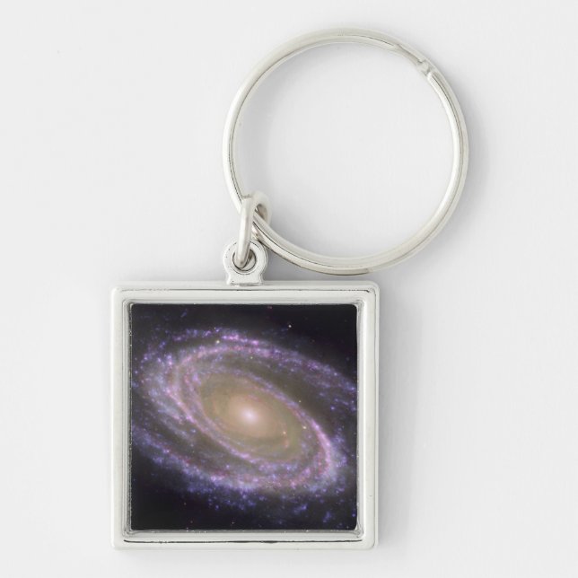 Spiral galaxy Messier 81 Key Ring (Front)