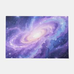 Spiral Galaxy Nebula Purple Cosmic Swirl Doormat