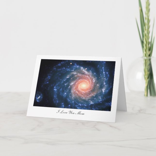 Spiral galaxy NGC 1232 - I Love You Mum Card (Front)