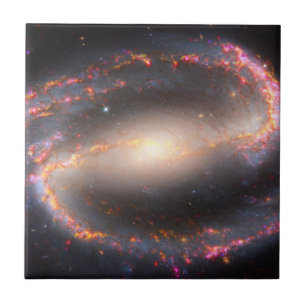 Spiral Galaxy Ngc 1300. Ceramic Tile