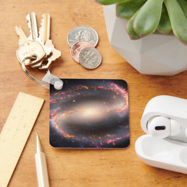 Spiral Galaxy Ngc 1300. Key Ring (Desk)